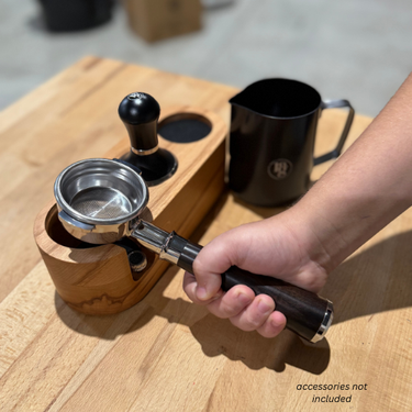 Walnut Wood Espresso Tamper Station – Fits 53mm & 54mm Tampers